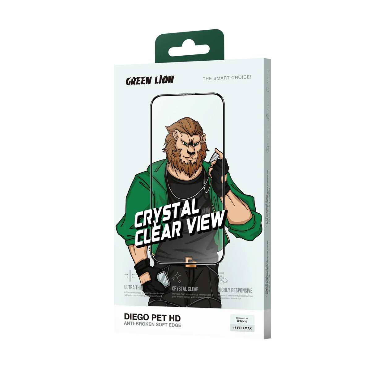 Green Lion Diego Pet HD Screen Protector - Clear – image 2