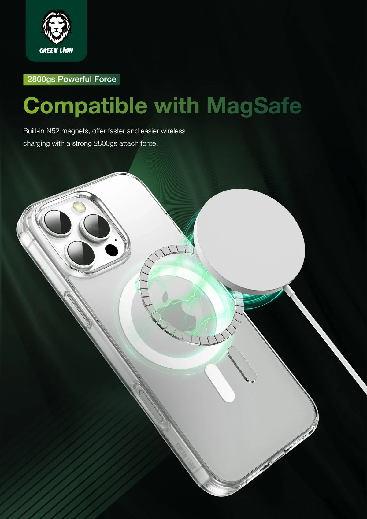 Green Lion Mag Safe Crystal Clear – image 7