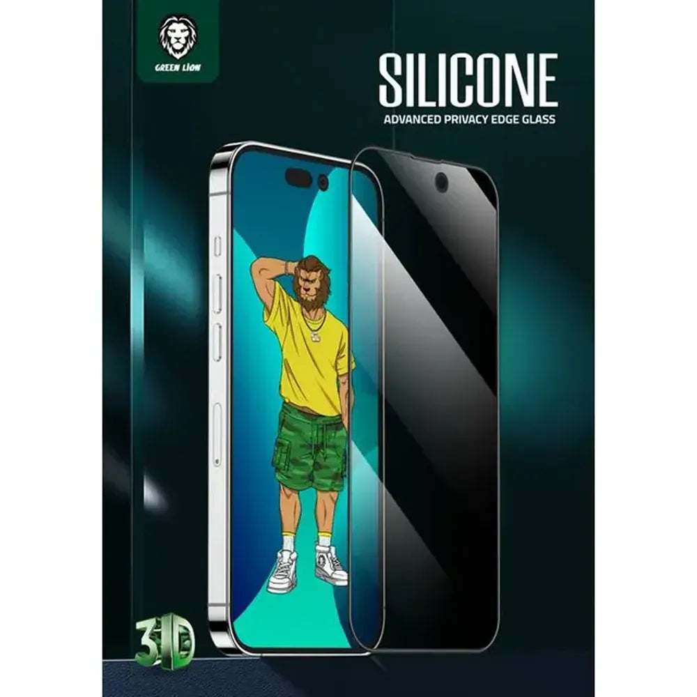 Green Lion 3 DSilicone Plus Screen Protector - Black Edge/Privacy – image 3