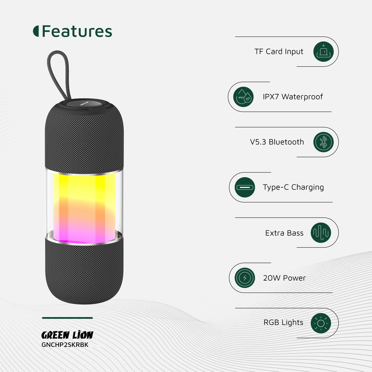 Green Lion Change Pro Rgb Portable Speaker Black – image 10