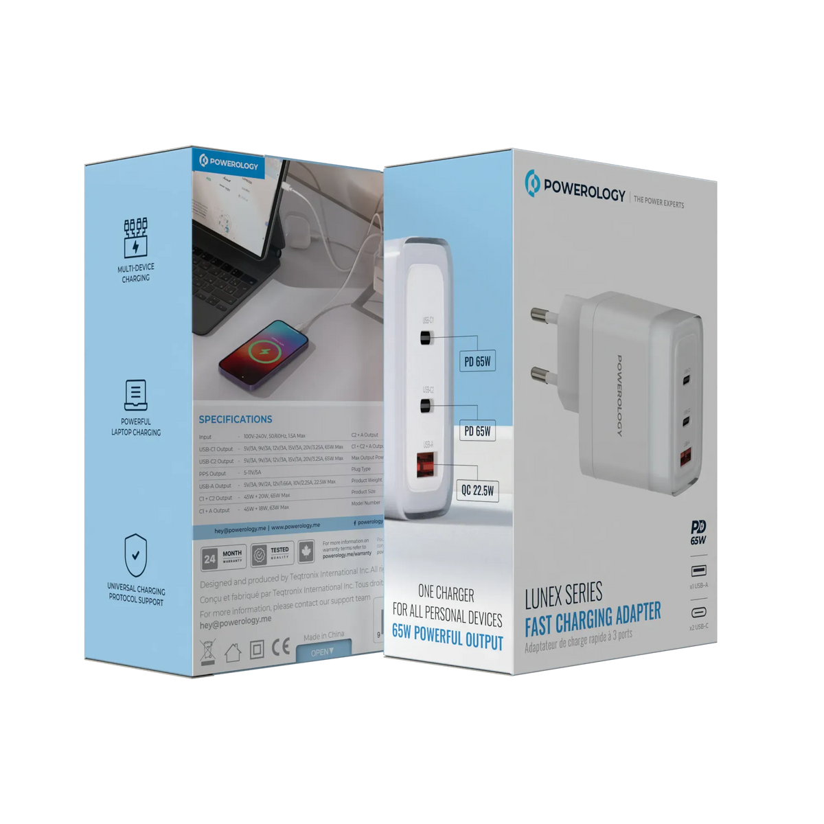 Powerology Lunex Series Fast Charging Adapter White – image 5