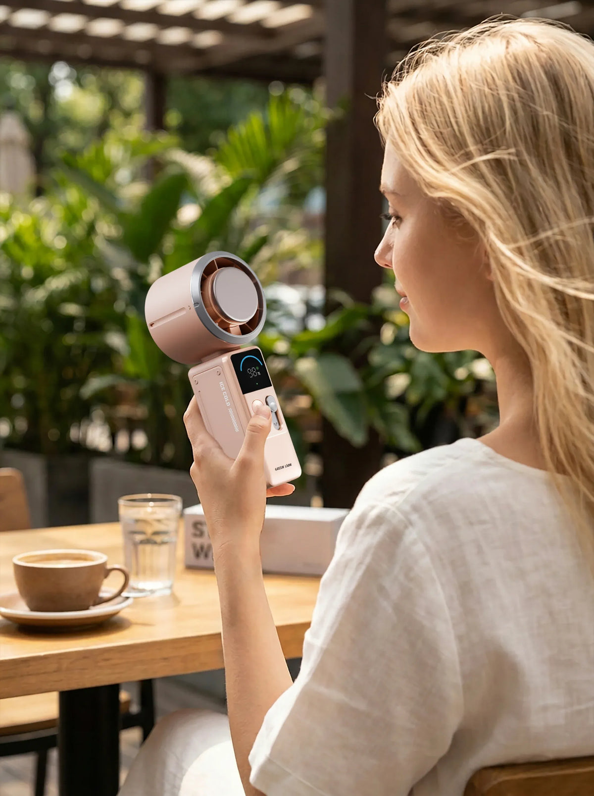 Green Lion ASPENHandheld Fan - Pink – image 4