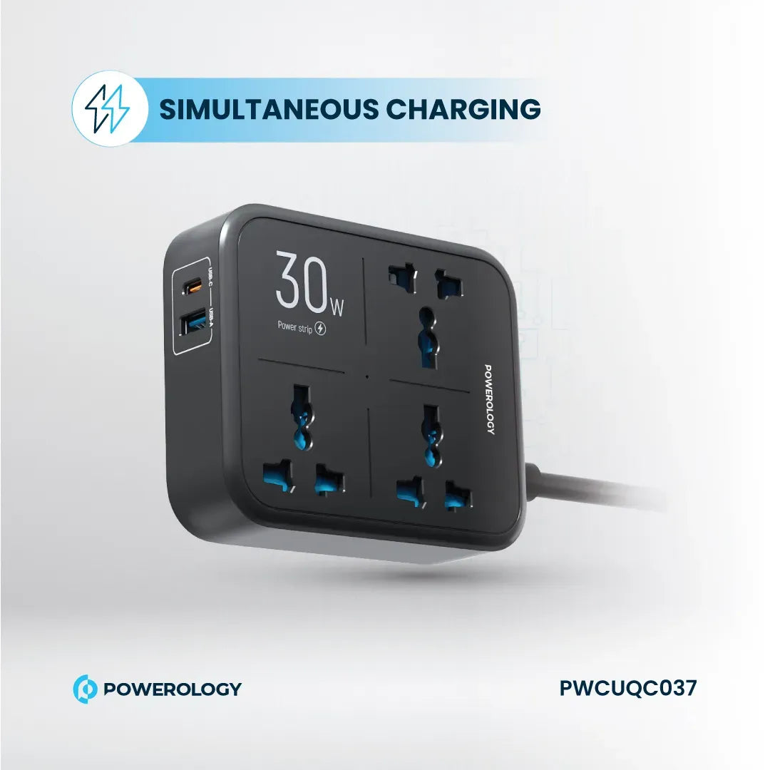 Powerology Power Strip 3250w 3ac Black – image 14