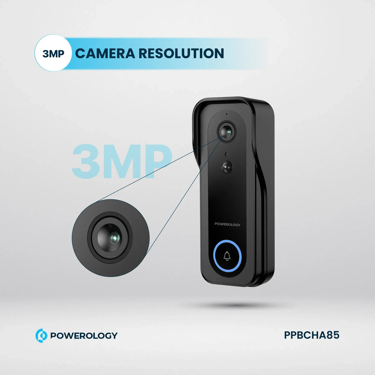 Powerology Smart Doorbell Camera Black – image 15