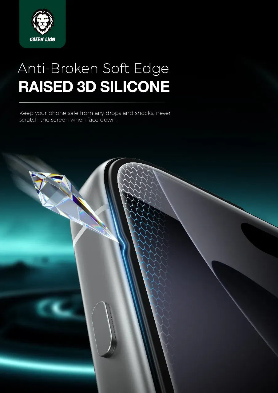 Green Lion 3 DSilicone Plus Screen Protector - Black Edge/Clear – image 5