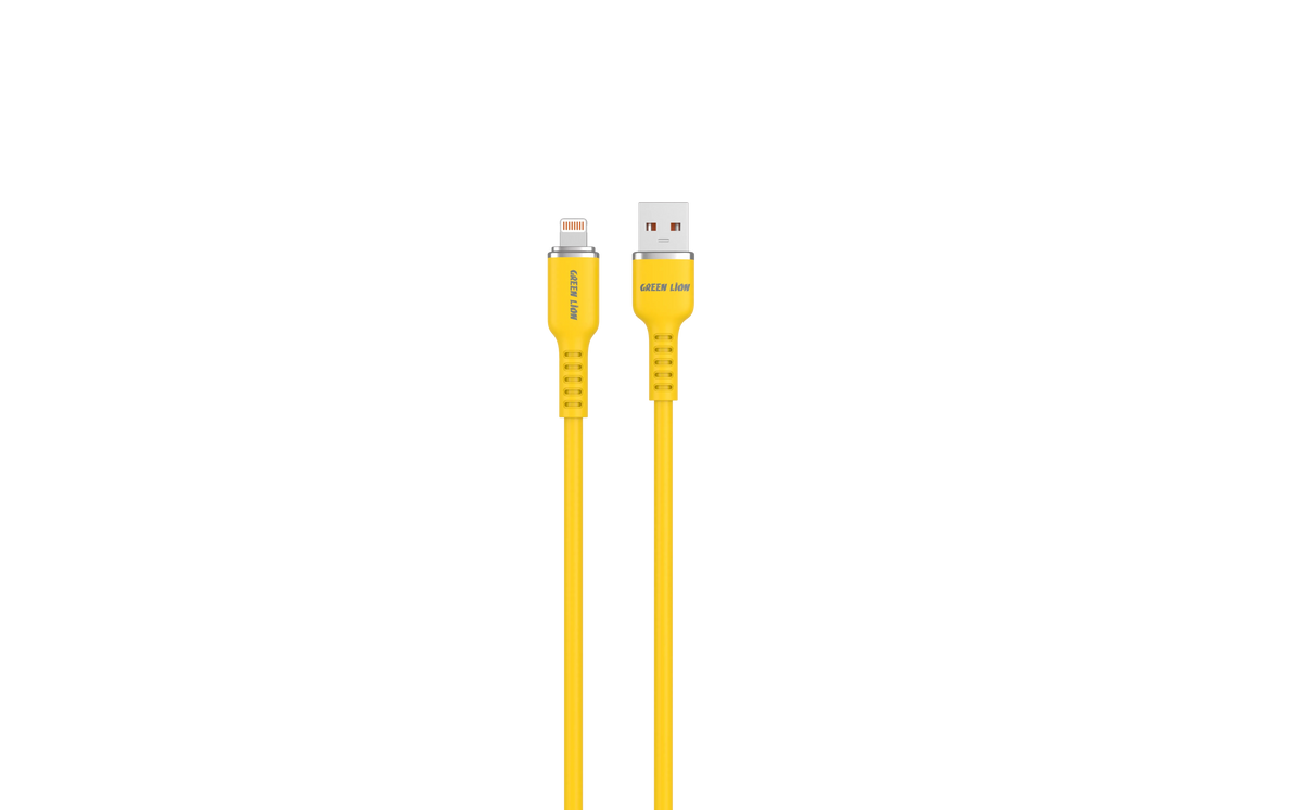 Green Lion USB-ATO Lightning Silicone Cable - Yellow – image 2