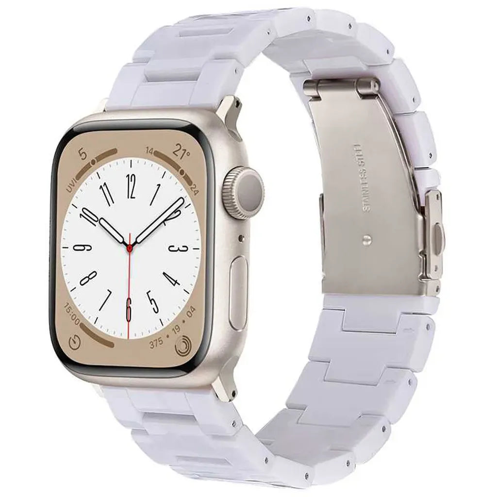 Green Lion Marble Strap For i Watch - White/Brown – image 2