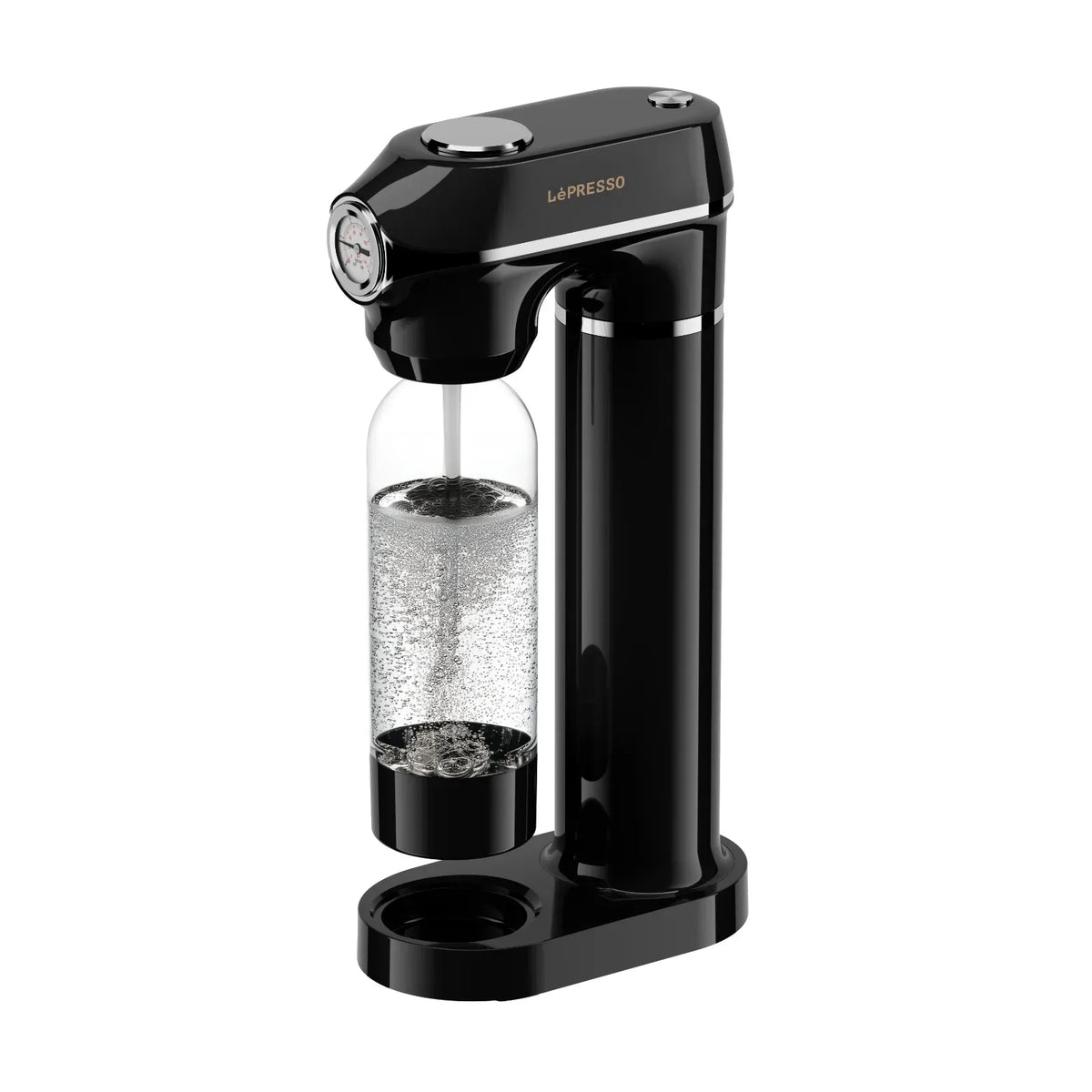 LePresso Carbonator Instant Sparkling Water with Pressure Gauge Efficient Carbonation Black – image 14