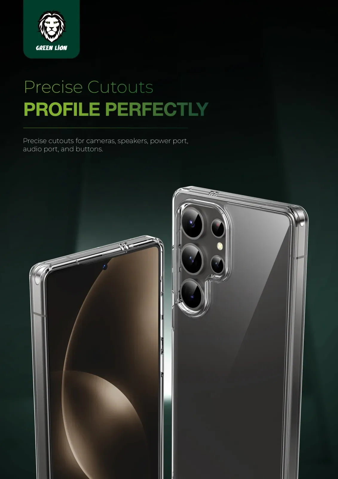 Green Lion Crystal Clear Case – image 6
