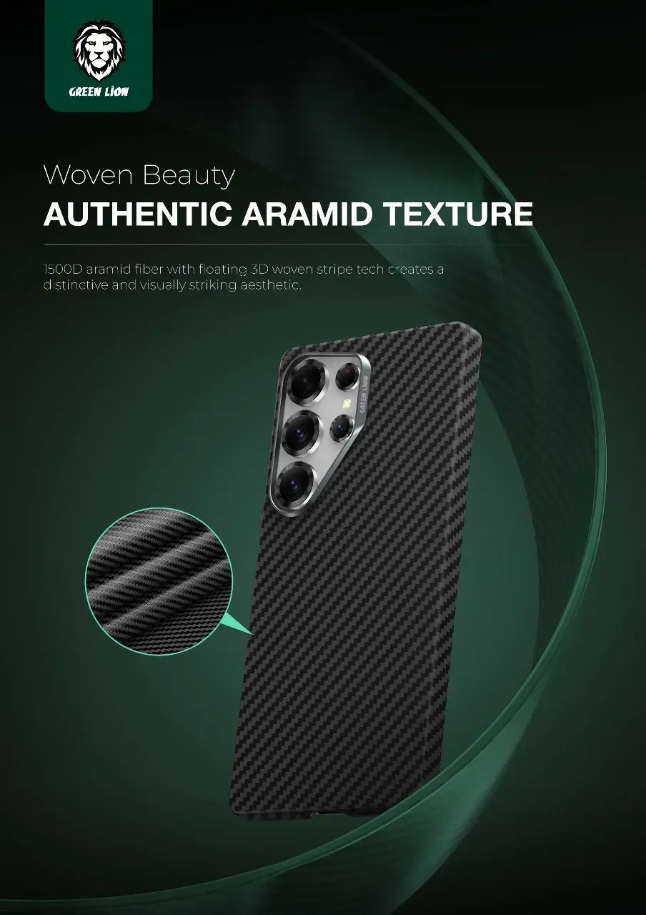 Green Lion MagSafe Kevlar Armor Case for Galaxy S25 Ultra Black – image 6
