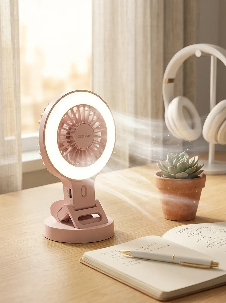 Green Lion AIRGLOW Clip-On Rechargeable Fan - Pink – image 3