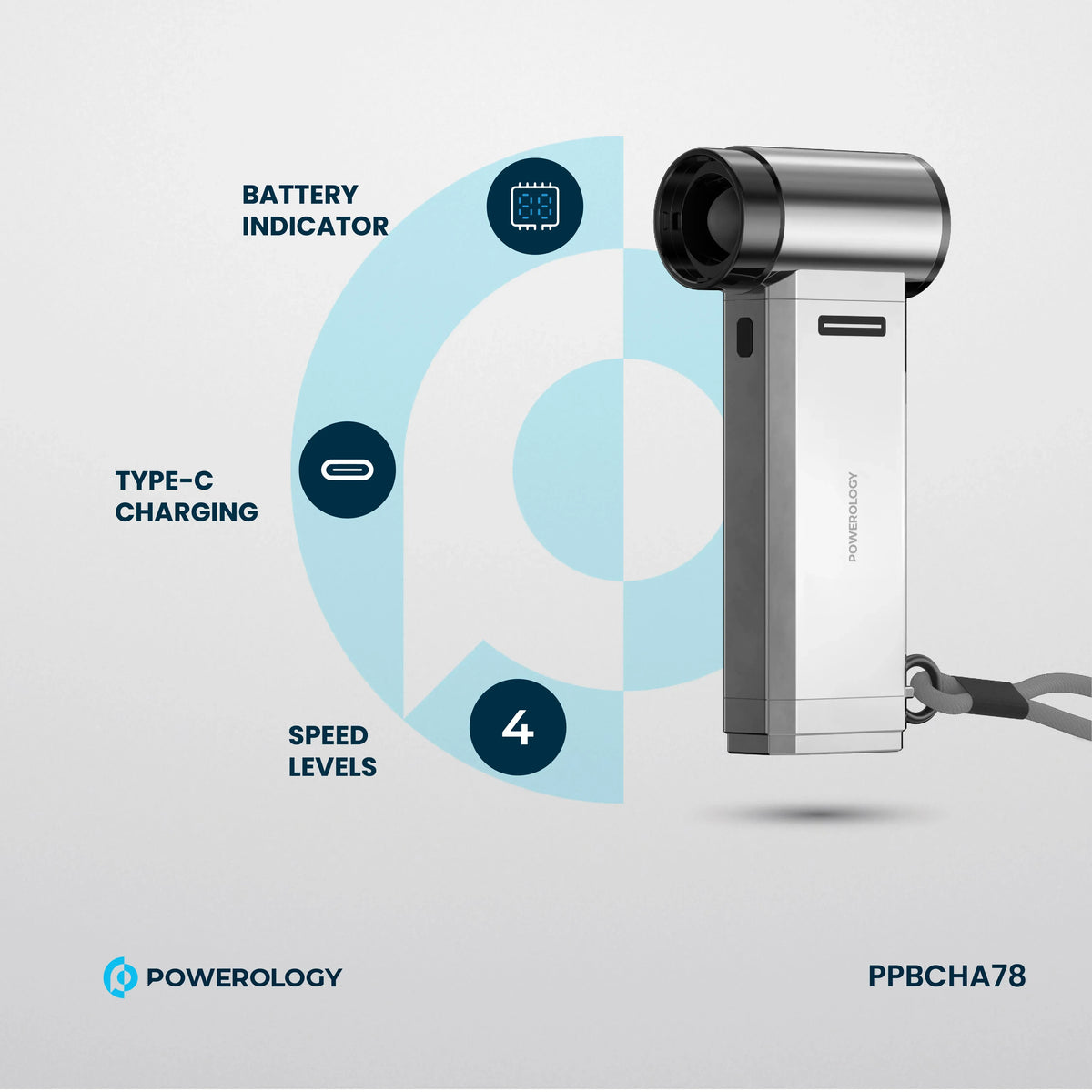 Powerology Turbo Jet Fan Vacuum Silver – image 9