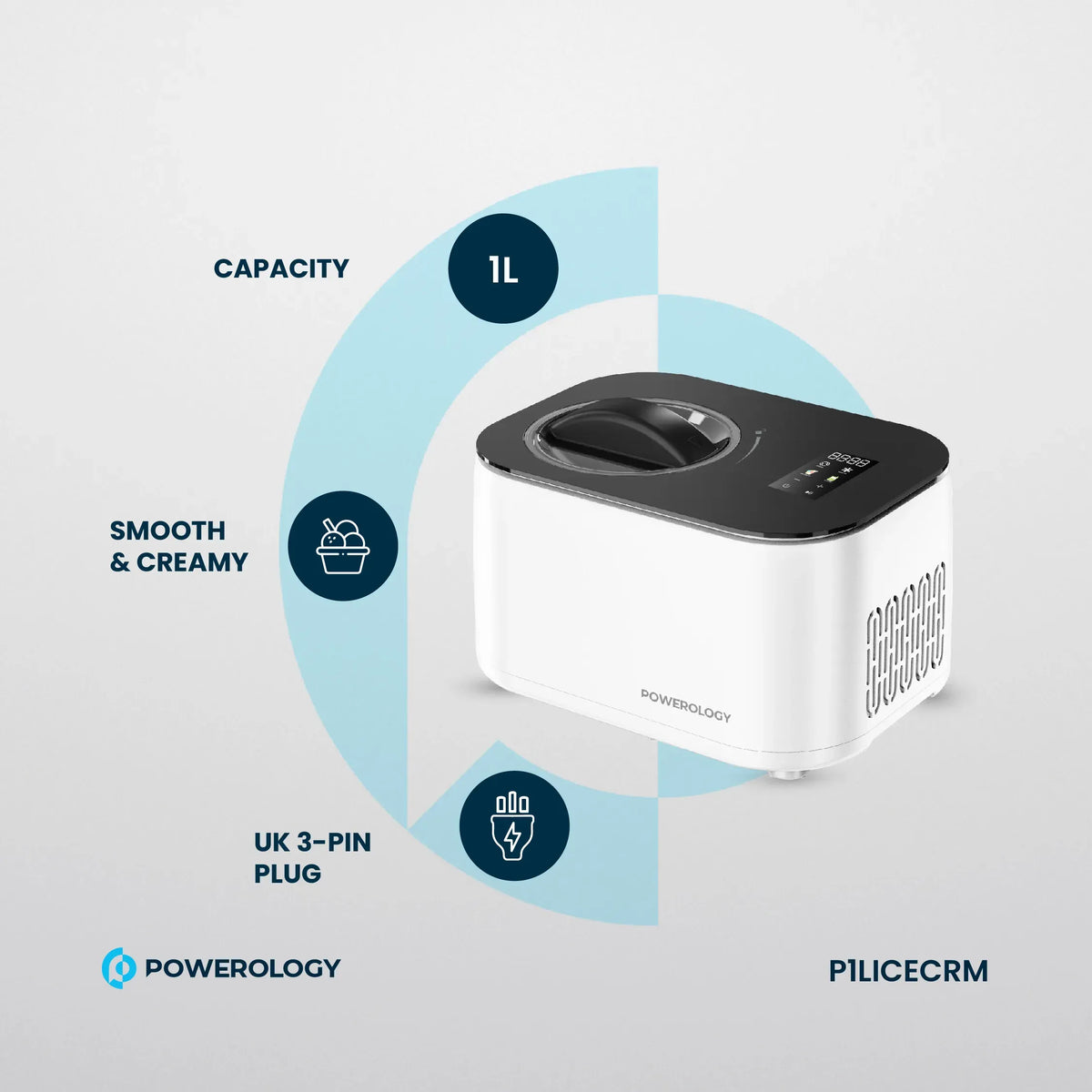 Powerology Ice Cream Frozen Yogurt Machine White – image 11