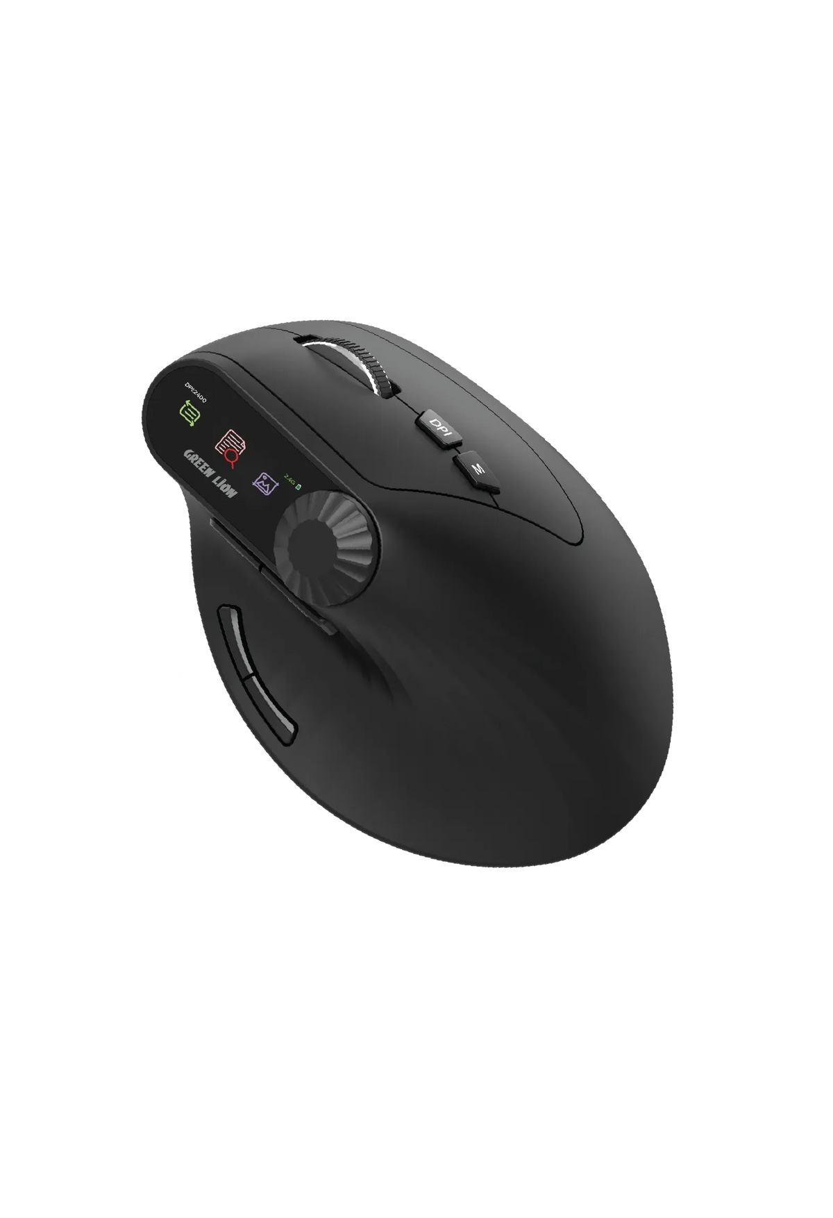Green Lion Smart OLED Vertical Mouse Black – image 3