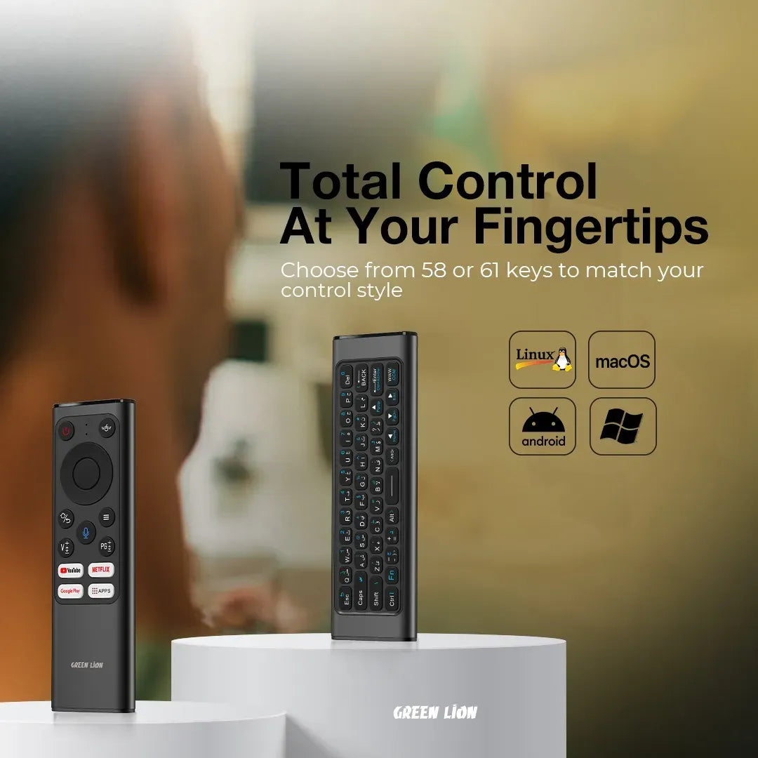 Green Lion Wireless Remote Prowith Keyboardand Mouse - Black – image 13