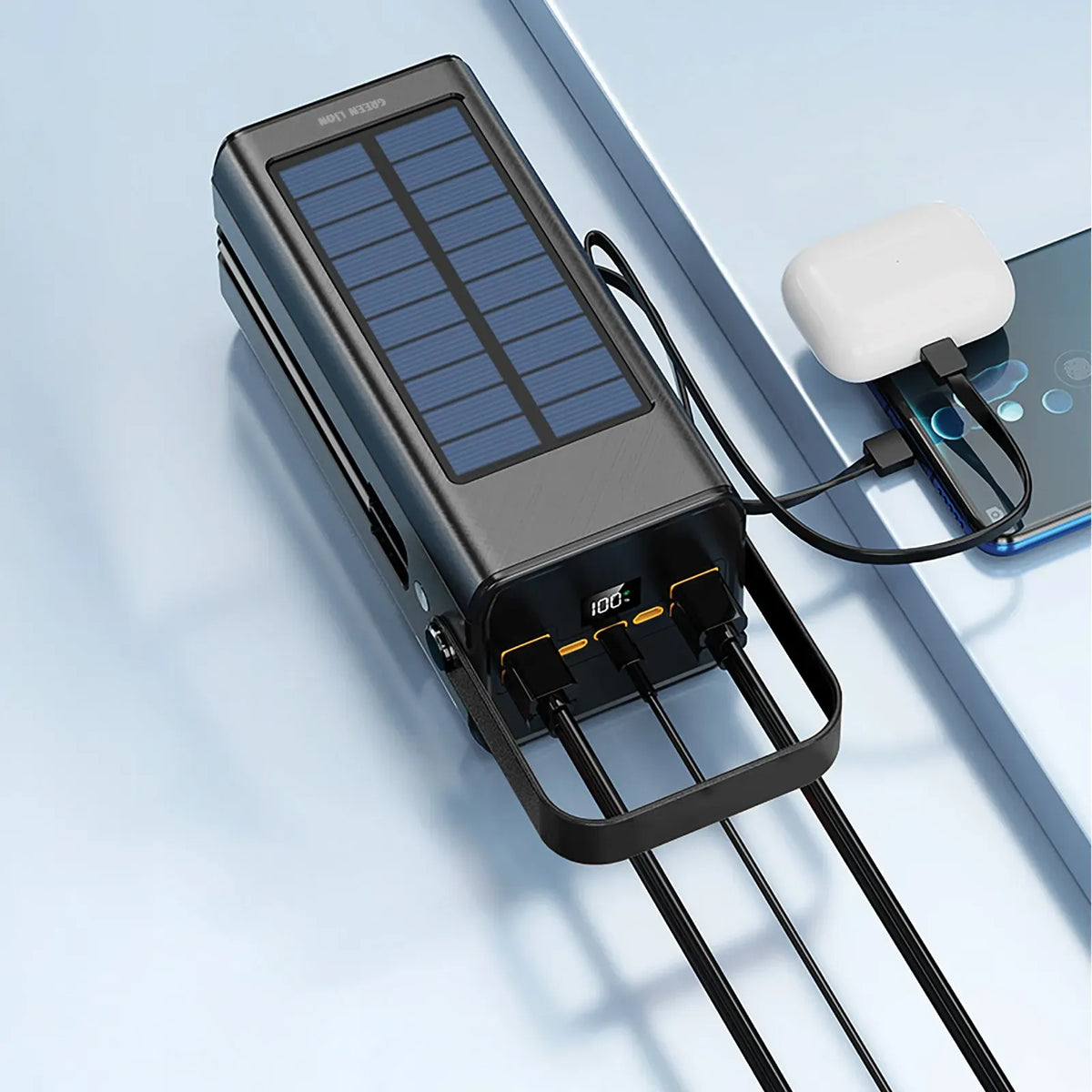 Green Lion Solar X 80000 m Ah Power Bank PD 20 W - Black