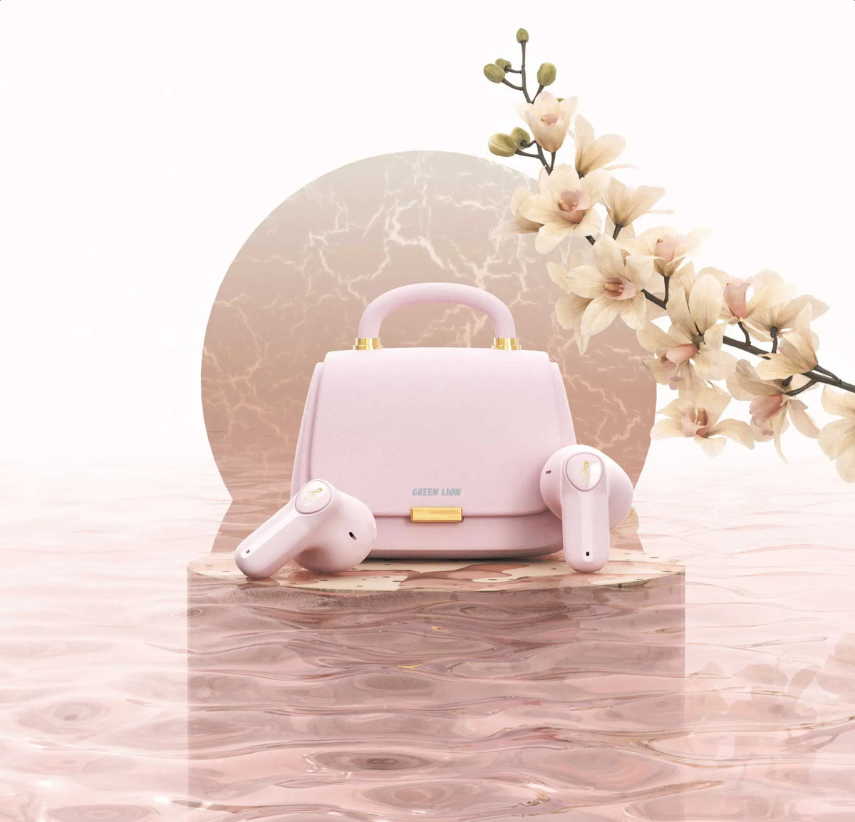 Green Lion Queen's True wireless Earbuds - LightPink – image 3
