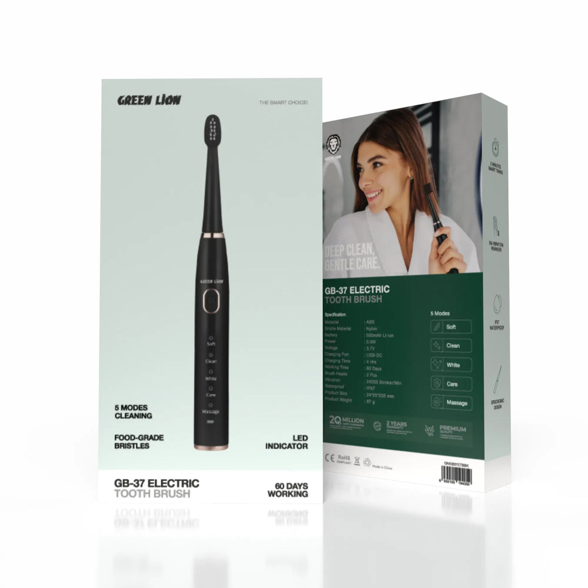 Green Lion GB-37 Electric Tooth Brush - Black – image 10