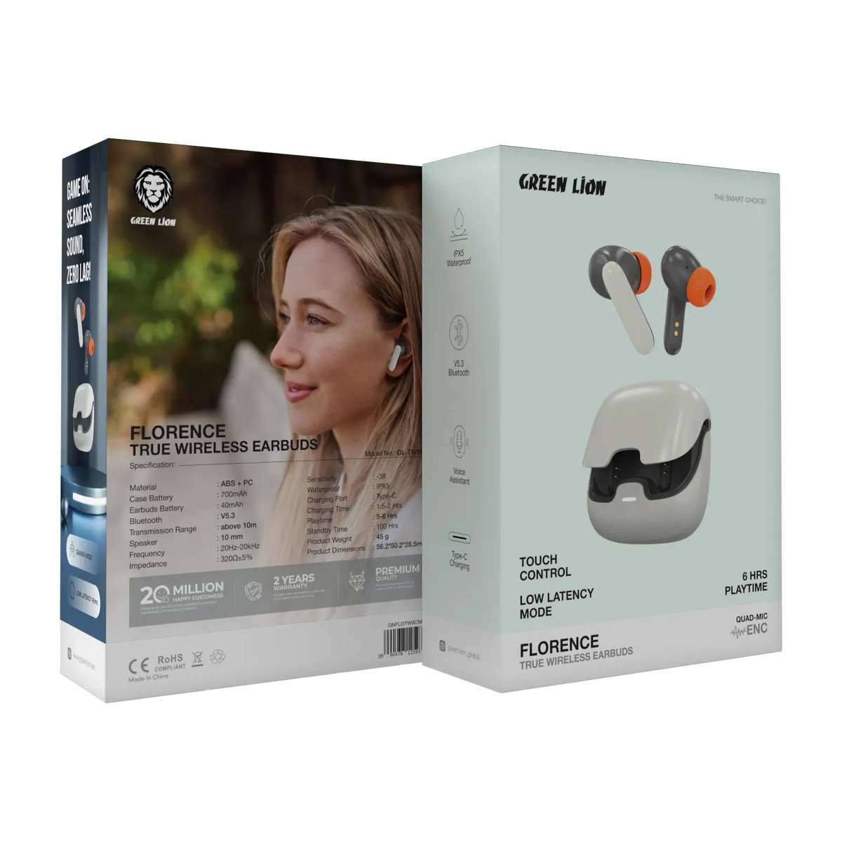 Green Lion Florence TWS True Wireless Earbuds - Cream – image 8