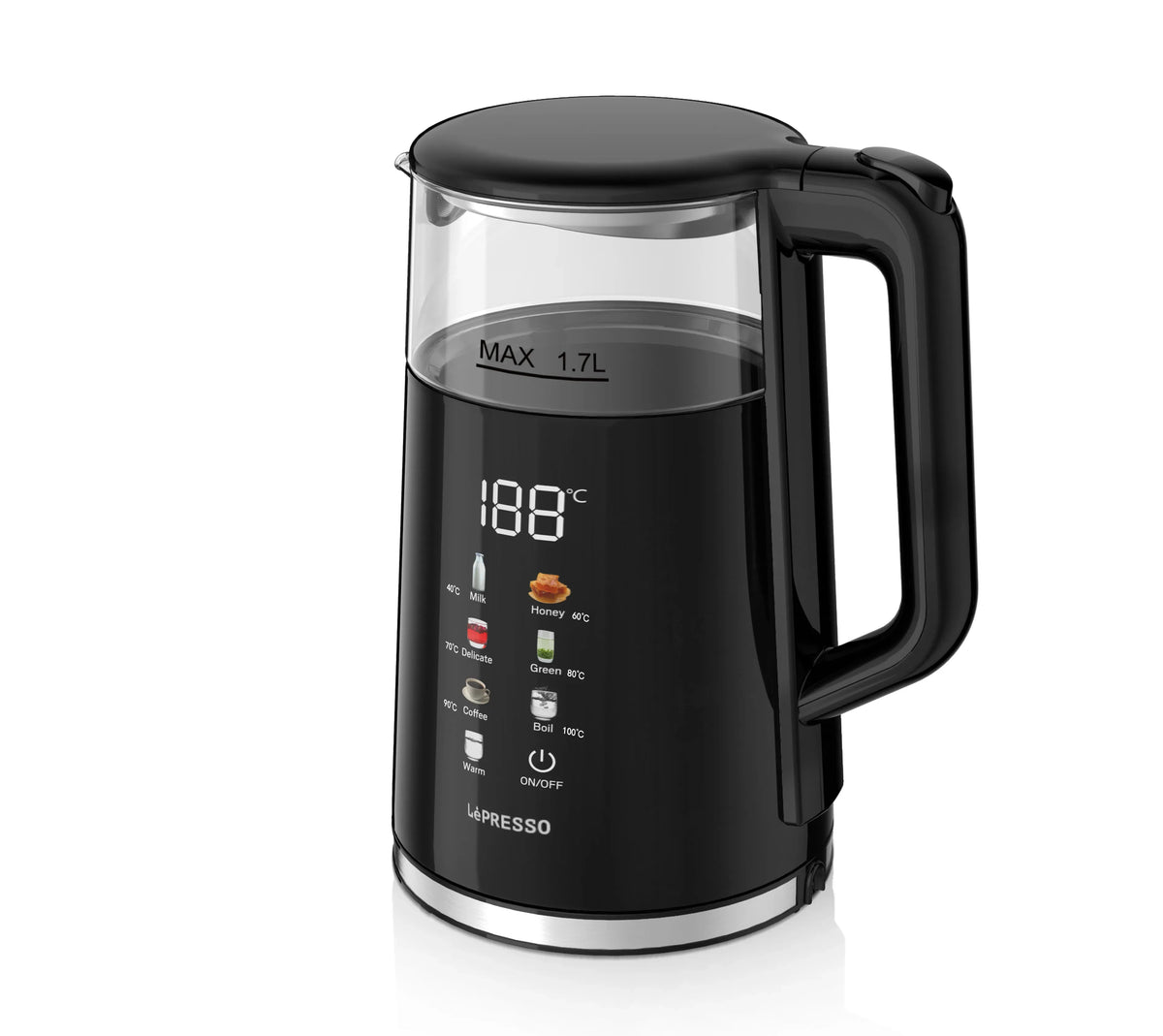 LePresso Electric Window Kettle Multi Temprature Display Black – image 4