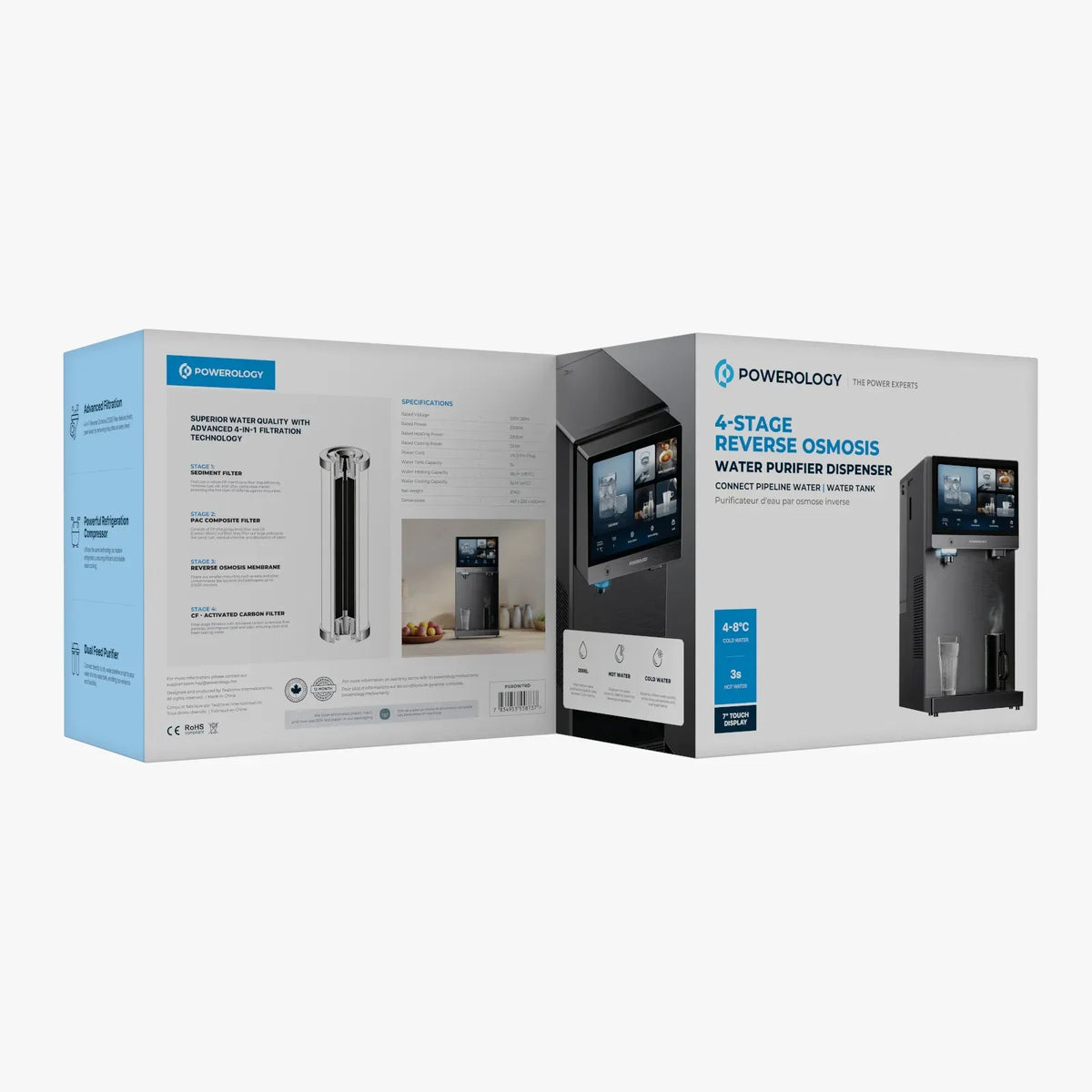 Powerology 4 Stage Reverse Osmosis Water Purifier Dispenser Black – image 26