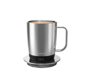 Lepresso Aurelio Ceramic Mug with Temperature Control Base - Silver