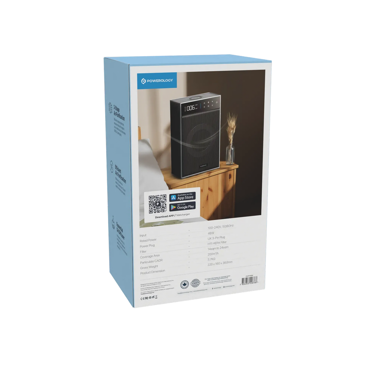 Powerology Smart Air Purifier Black – image 3