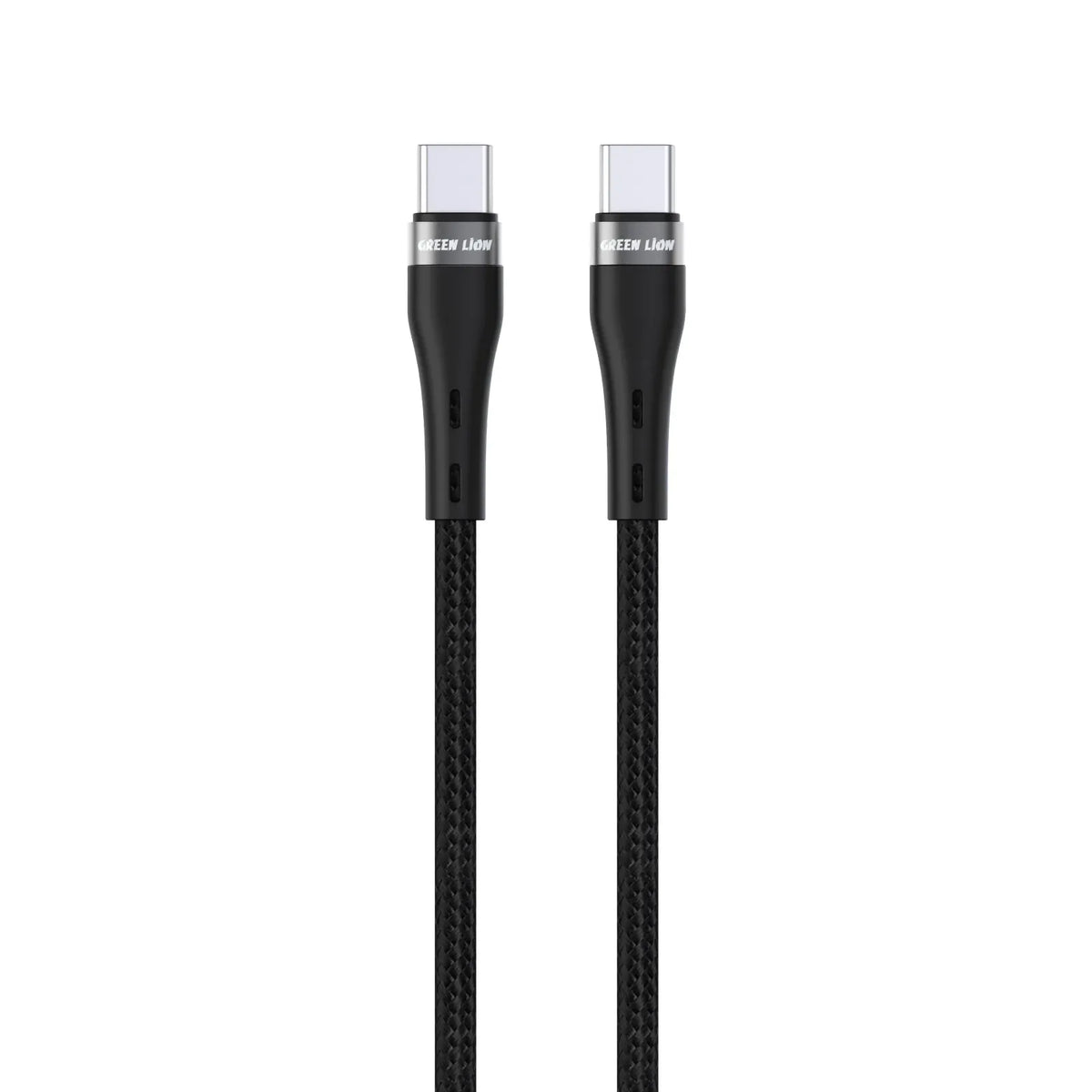 Green Lion USB C to USB C Braided Cable Black – image 2