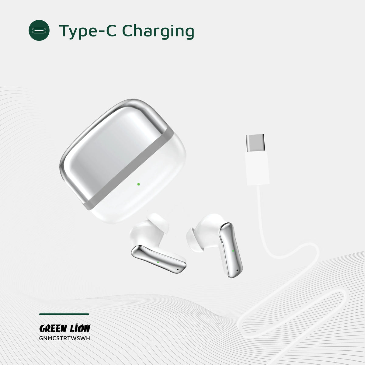 Green Lion Manchester True Wireless Earbuds - White – image 7