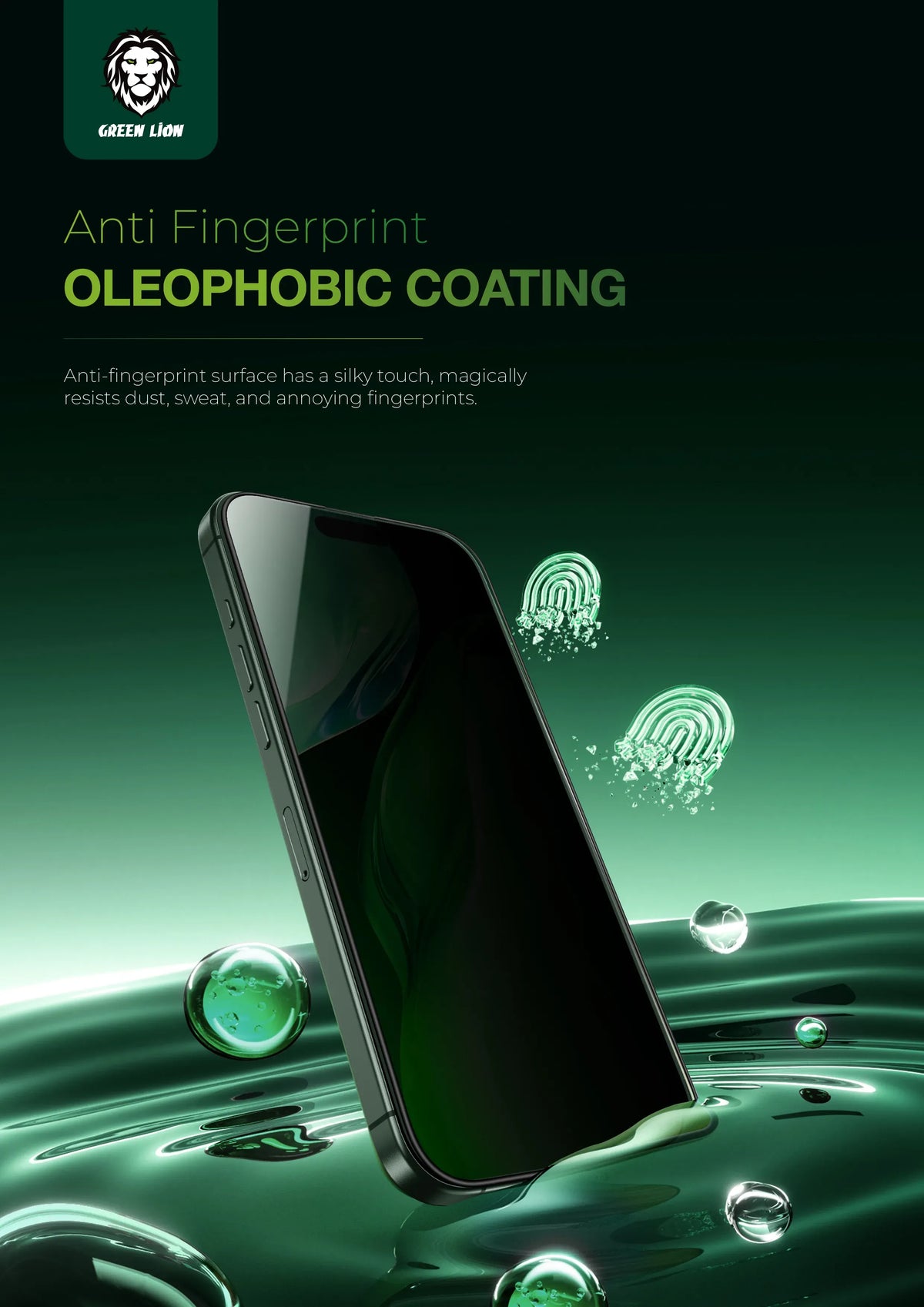 Green Lion 3 DSilicone Plus Screen Protector - Black Edge/Privacy – image 10