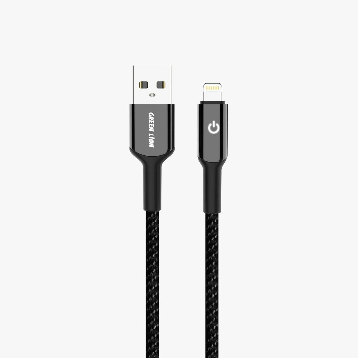 Green Lion USB A to Lightning Braided Cable Black – image 3