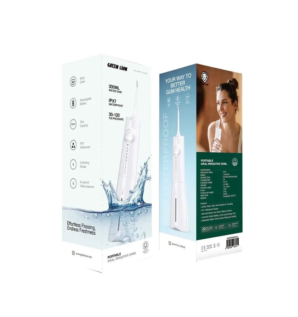 Green Lion Portable Oral Irrigator 300 ML - White – image 4