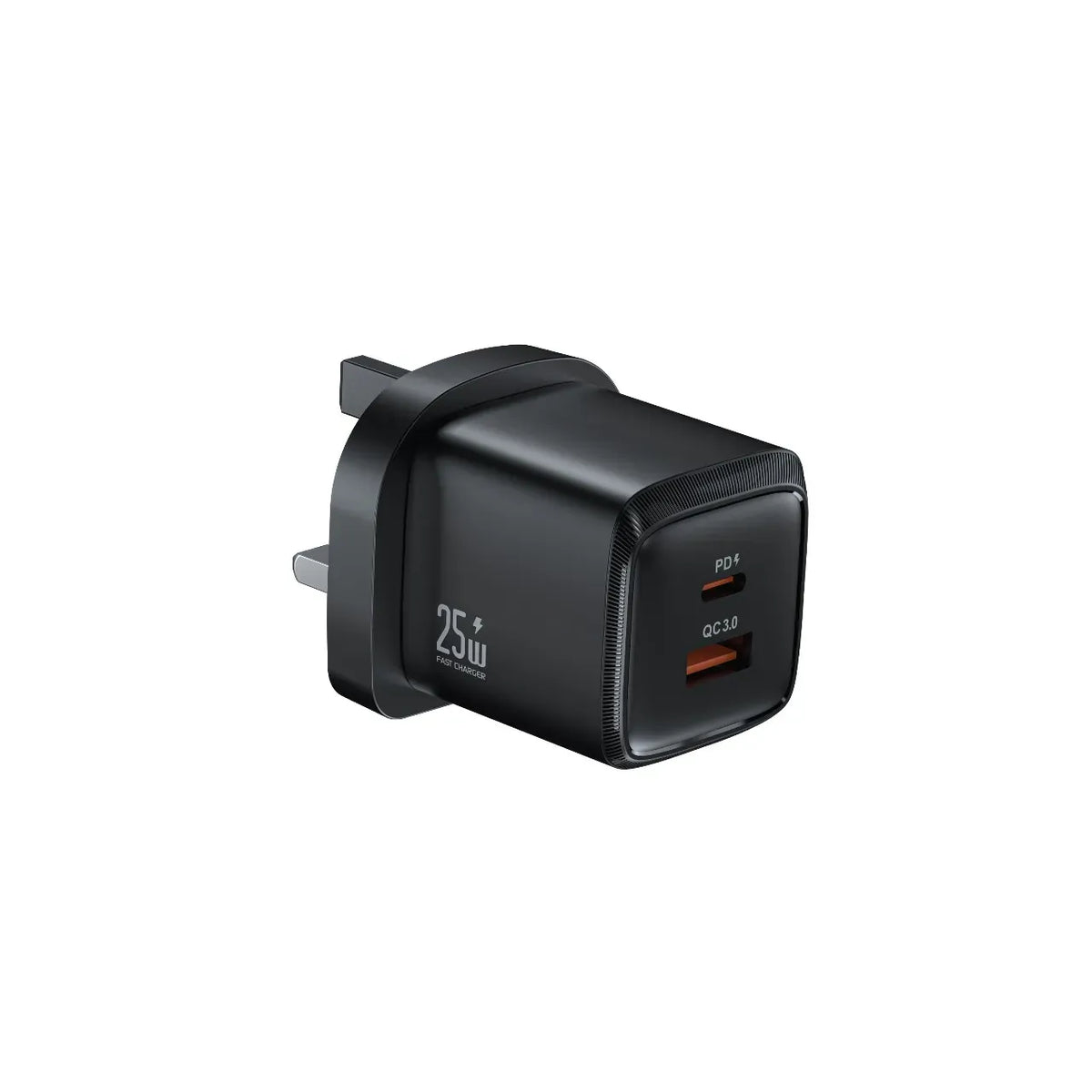 Green Lion G-Charge Series Dual Port Wall Charger PD+QC 25 WCto C 1 m Cable - Black