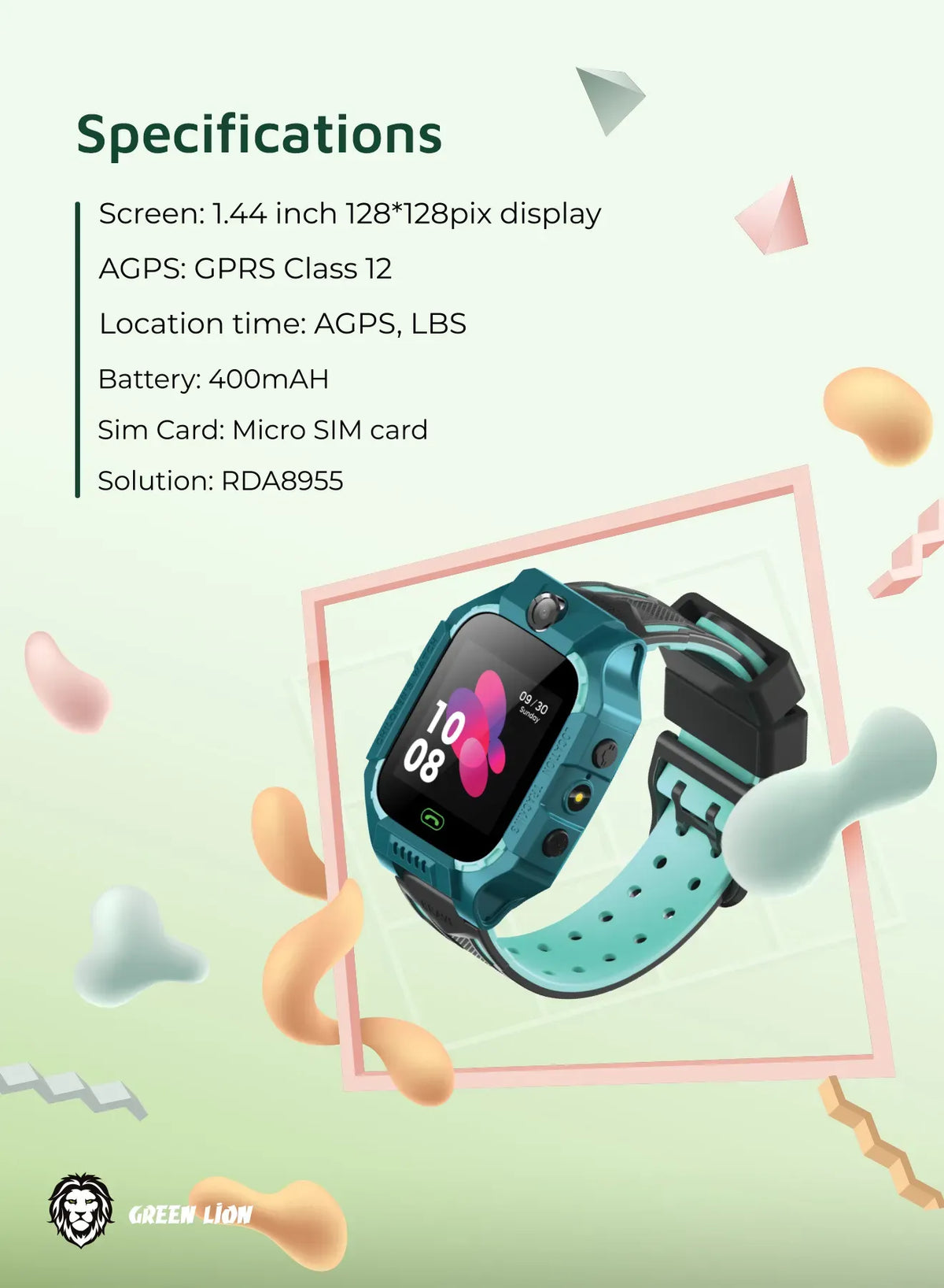 Green Lion 2 Gkids Smart Watch Series 5 - Blue – image 9
