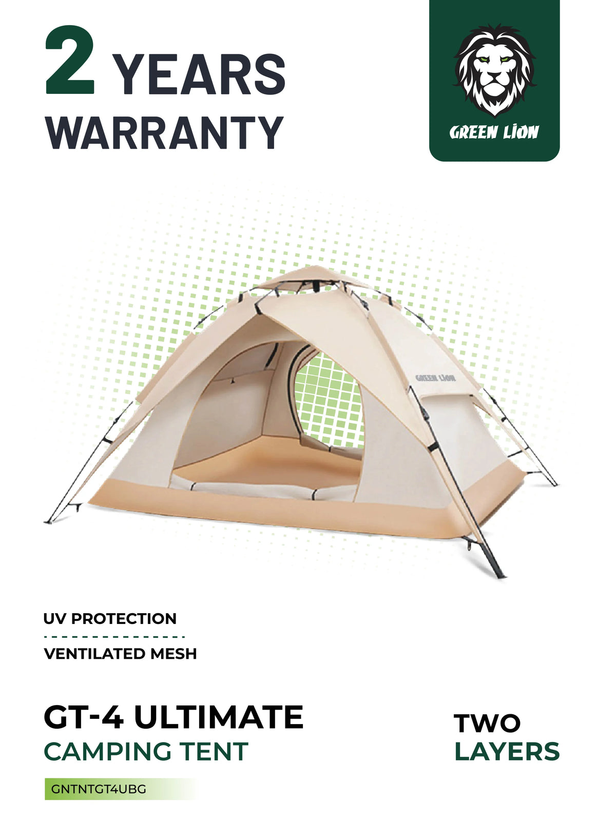 Green Lion Gt 4 Ultimate Camping Tent Biege – image 4
