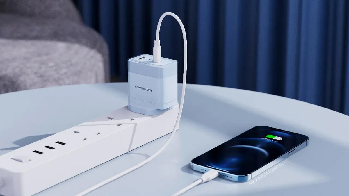 Powerology Lunex Series Fast Charging Adapter PD 65 W - Blue – image 3