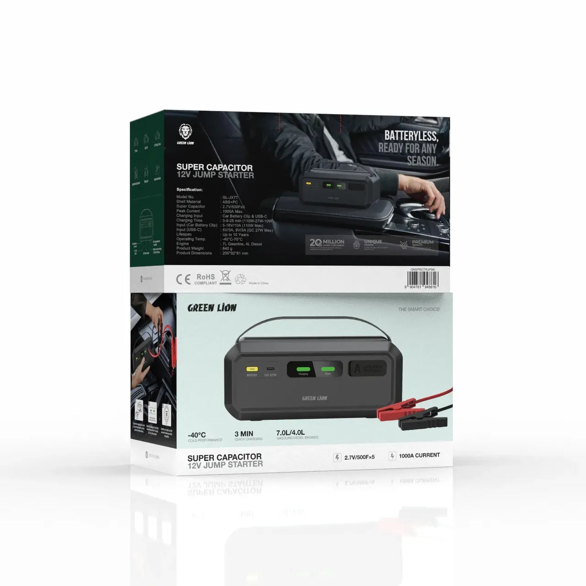 Green Lion Super Capacitor 12 VJump Starter - Black – image 5
