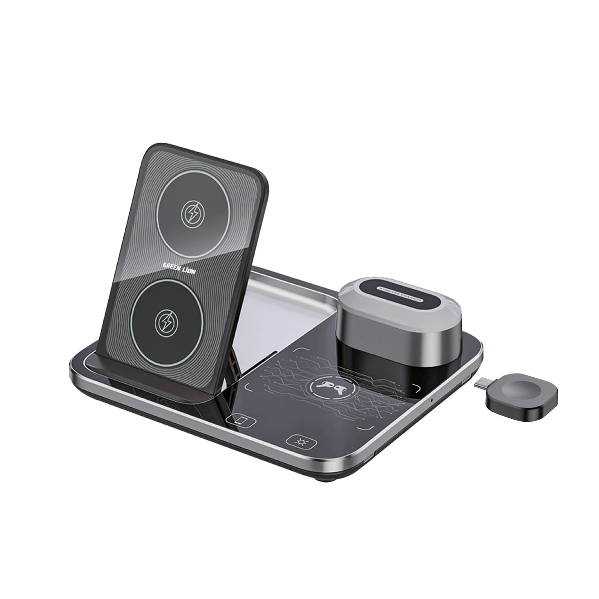 Green Lion 4 in 1 Wireless Charging Station Gray – image 14