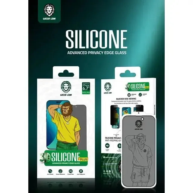 Green Lion 3 DSilicone Plus Screen Protector - Black Edge/Privacy – image 11