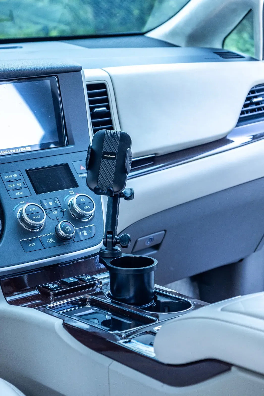 Green Lion 2 in 1 Flexgrip Car Cup Holder Phone Mount Black – image 18