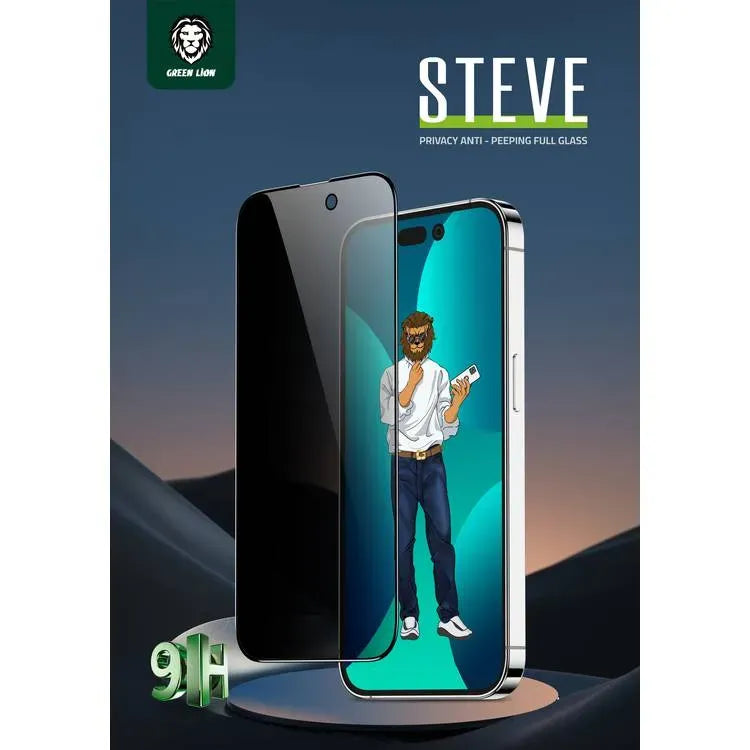 Green Lion 3d Scratch Free Round Edge Glass Screen Protector for Iphone 14 Pro Max – image 9