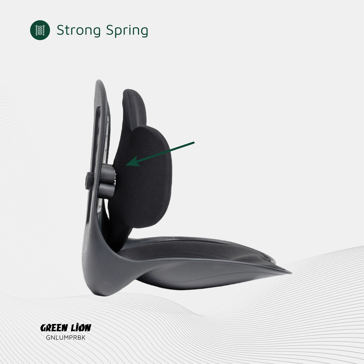 Green Lion Lumbar Pro Adjustable Back Support Black – image 10