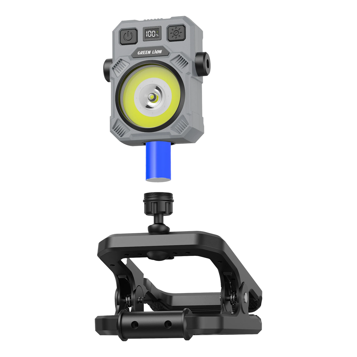 Green Lion Mini Clip LED Rechargeable Dual Color Light Black – image 11