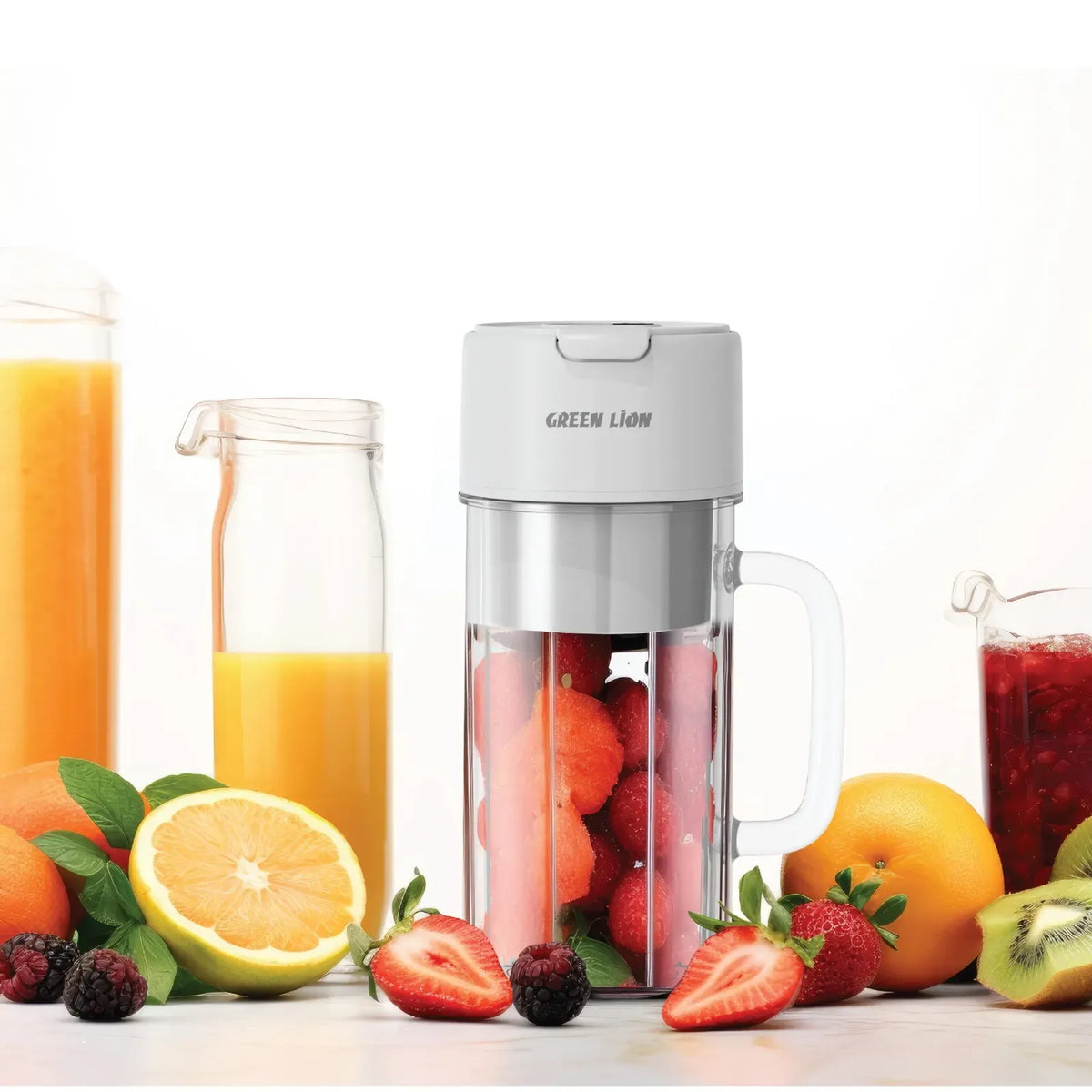 Green Lion Portable Blender Mug 2 White – image 2