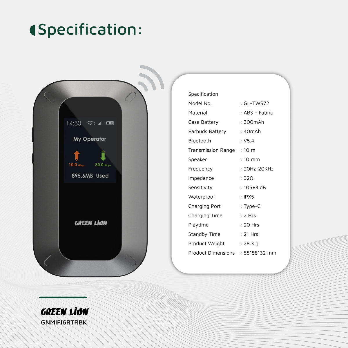 Green Lion Portable Mifi Router - Black – image 7
