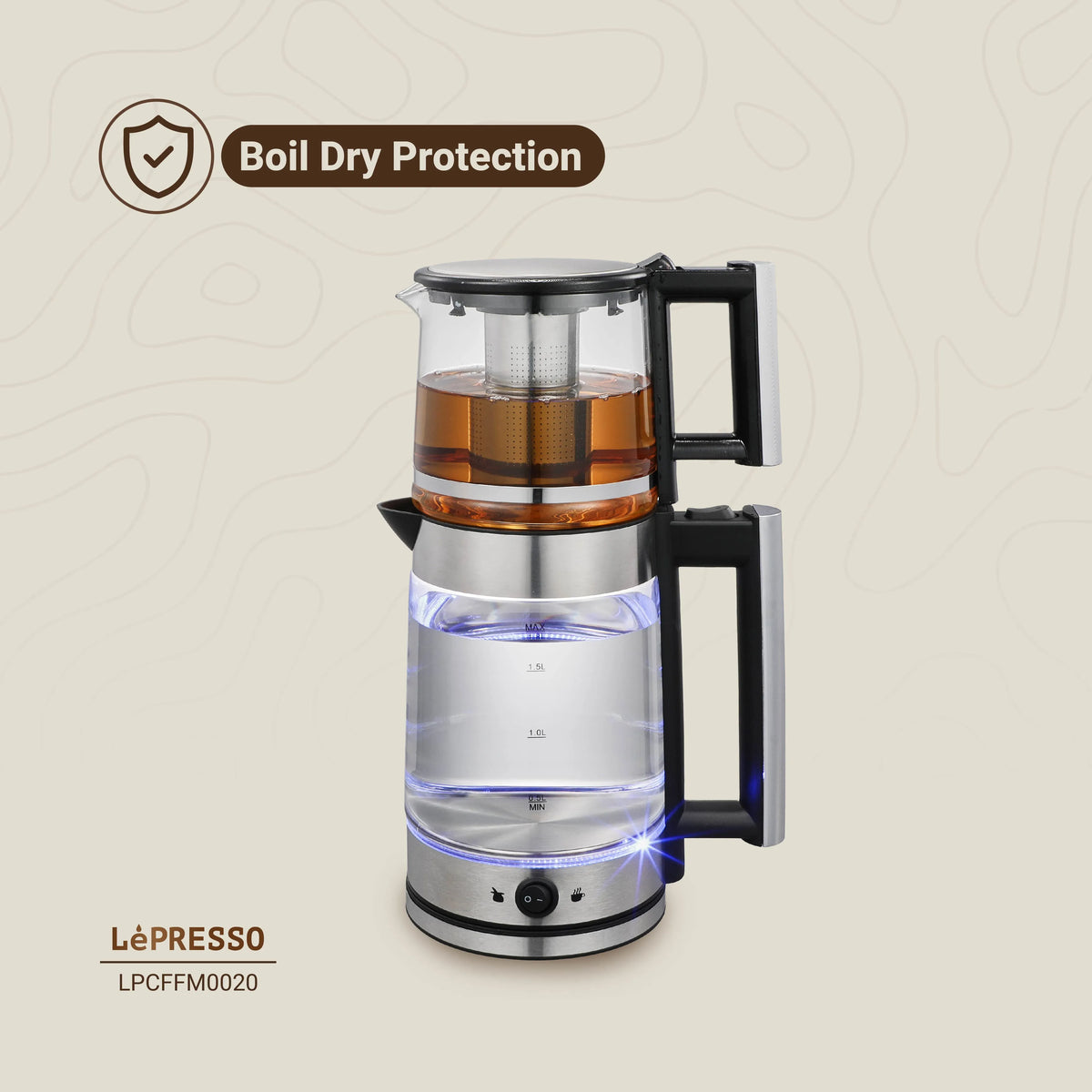 LePresso Turkish Tea Glass Kettle Black – image 12