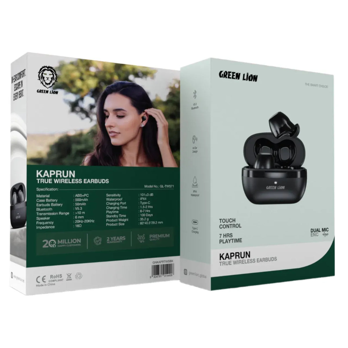 Green Lion Kaprun True Wireless Earbuds Black – image 3