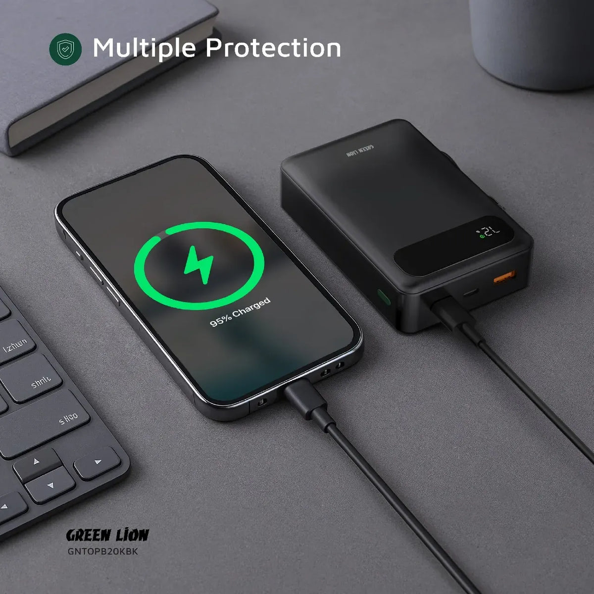 Green Lion Toledo 20000mAh Power Bank PD 20w Black – image 10