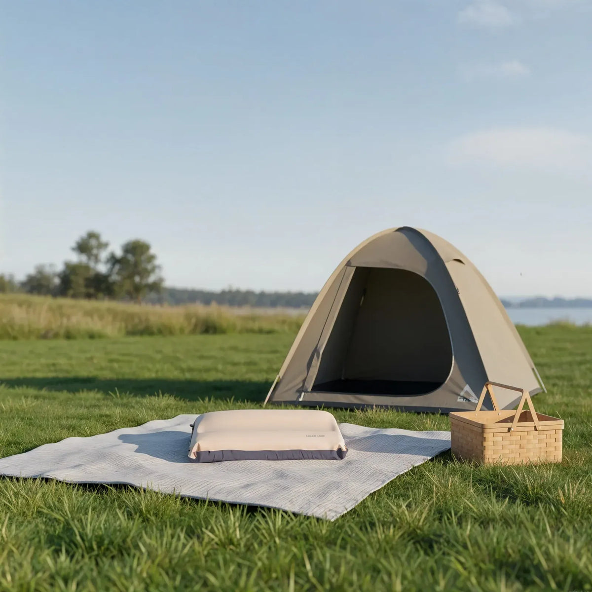 Green Lion Inflatable Camping Pillow Beige – image 11