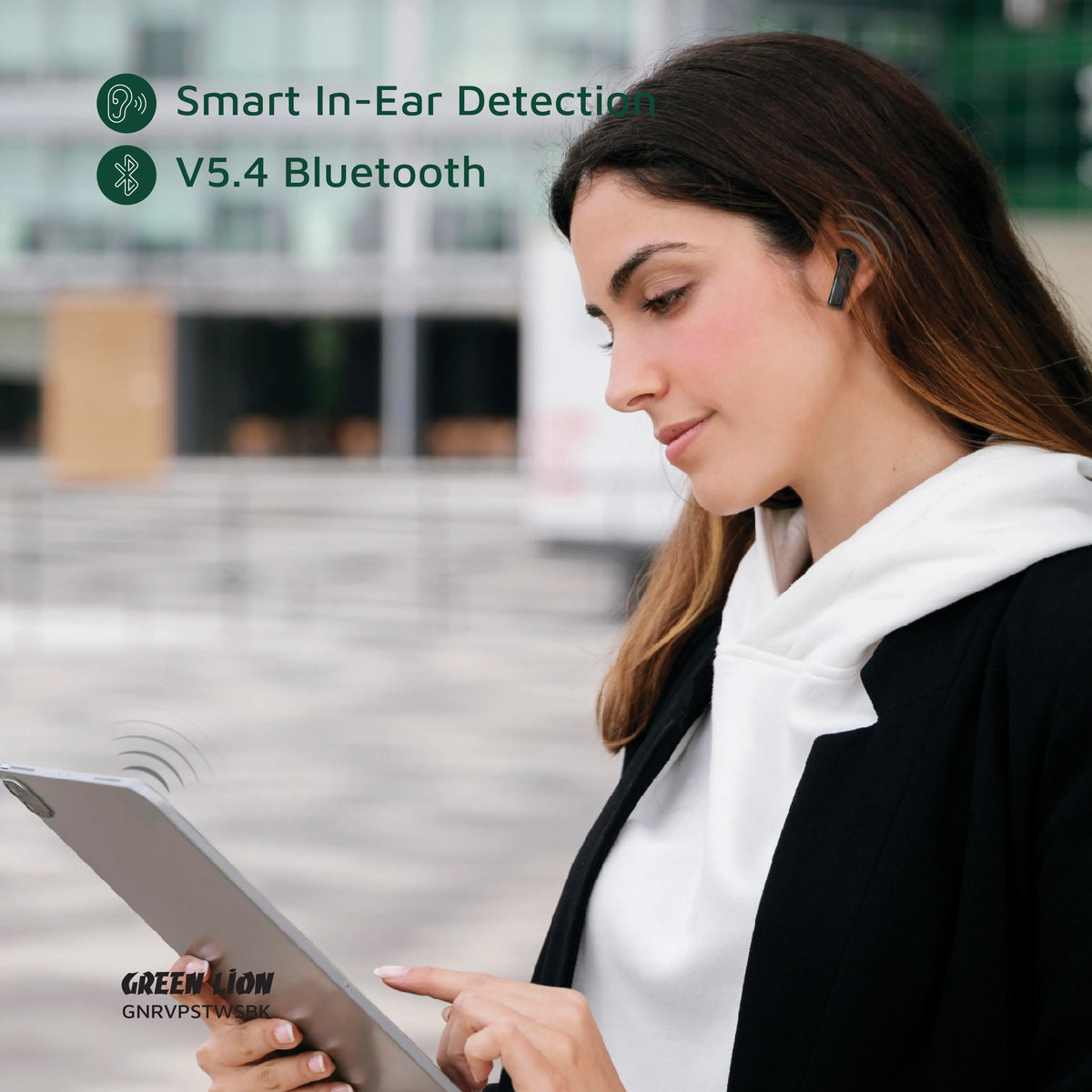 Green Lion River Plus True Wireless Earbuds - Black – image 8